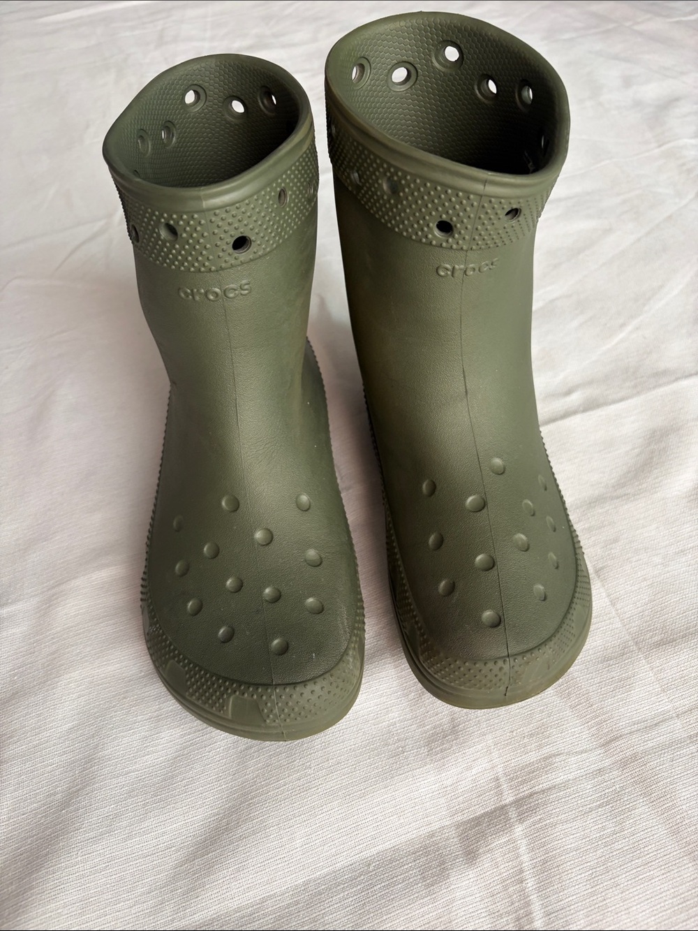 CROCS Olive Green Women's Short Waterproof Booties
